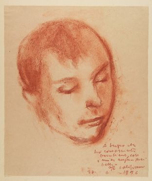  Alberto Caligiani  (Grosseto, 1894 - Firenze, 1973) : Tre sanguigne eseguite come dono per il matrimonio di Lupo Andreotti.  - Asta Stampe, disegni, carte geografiche e vedute - Libreria Antiquaria Gonnelli - Casa d'Aste - Gonnelli Casa d'Aste