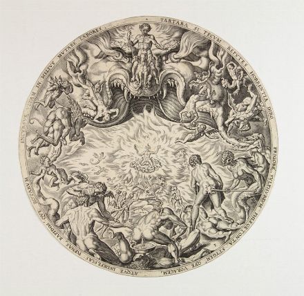  Philips Galle  (Haarlem, 1537 - Anversa, 1612) [da] : Lotto di sue stampe: Giudizio Universale/Inferno e Paradiso  - Auction Prints, Drawings, Maps and Views - Libreria Antiquaria Gonnelli - Casa d'Aste - Gonnelli Casa d'Aste