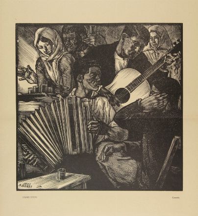  Stanis Dessy  (Arzana, 1900 - Sassari, 1986) : Cinque xilografie da L'Eroica.  - Asta Stampe, disegni, carte geografiche e vedute - Libreria Antiquaria Gonnelli - Casa d'Aste - Gonnelli Casa d'Aste
