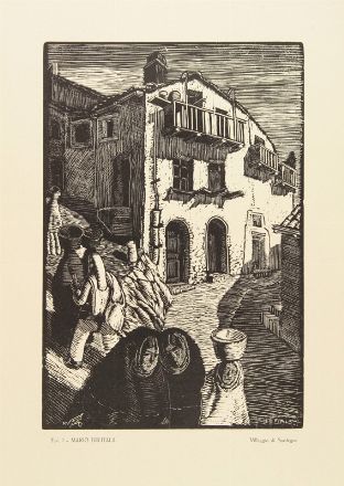  Mario Delitala  (Orani, 1887 - Sassari, 1990) : Quattro xilografie da L'Eroica.  - Asta Stampe, disegni, carte geografiche e vedute - Libreria Antiquaria Gonnelli - Casa d'Aste - Gonnelli Casa d'Aste