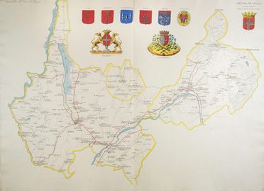  Litta Pompeo : Sei carte geografiche della Savoia dalle 'Famiglie celebri d'Italia'.  - Asta Stampe, disegni, carte geografiche e vedute - Libreria Antiquaria Gonnelli - Casa d'Aste - Gonnelli Casa d'Aste