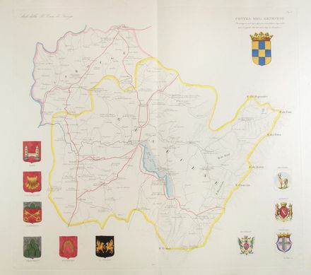  Litta Pompeo : Sei carte geografiche della Savoia dalle 'Famiglie celebri d'Italia'.  - Asta Stampe, disegni, carte geografiche e vedute - Libreria Antiquaria Gonnelli - Casa d'Aste - Gonnelli Casa d'Aste