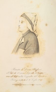  Alighieri Dante : La Commedia [...] illustrata da Ugo Foscolo. Tomo Primo (-Quarto).  Ugo Foscolo  (1778 - 1827)  - Asta Manoscritti, Incunaboli, Autografi e Libri a stampa - Libreria Antiquaria Gonnelli - Casa d'Aste - Gonnelli Casa d'Aste