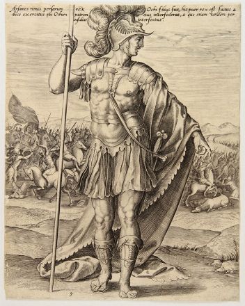  Maarten de Vos  (Anversa, 1532 - 1603) [cerchia di] : Re persiani.  - Asta Stampe, disegni, carte geografiche e vedute - Libreria Antiquaria Gonnelli - Casa d'Aste - Gonnelli Casa d'Aste