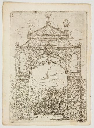 Guido Reni  (Calvenzano di Vergate, 1575 - Bologna, 1642) : Lotto di 3 pagine con illustrazioni da Descrizione degli Apparati fatti in Bologna per la venuta della Papa Clemente VIII  - Asta Stampe, disegni, carte geografiche e vedute - Libreria Antiquaria Gonnelli - Casa d'Aste - Gonnelli Casa d'Aste