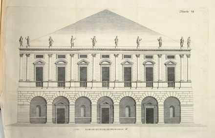  Arnaldi Enea : Idea di un teatro nelle principali sue parti simile a' teatri antichi all'uso moderno accomodato... Teatro, Architettura, Musica, Teatro, Spettacolo  Andrea Palladio, Francesco Galli Bibiena  (Bologna, 1659 - 1739)  - Auction Manuscripts, Incunabula, Autographs and Printed Books - Libreria Antiquaria Gonnelli - Casa d'Aste - Gonnelli Casa d'Aste