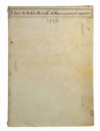 Stima della fattoria di Corniolo di proprietà dei nobili Signori Marchesi Luigi e Carlo Torrigiani... Storia locale, Economia, Agricoltura, Storia, Diritto e Politica, Economia, Sociologia, Scienze naturali  Felice Francolini  - Auction Manuscripts, Incunabula, Autographs and Printed Books - Libreria Antiquaria Gonnelli - Casa d'Aste - Gonnelli Casa d'Aste