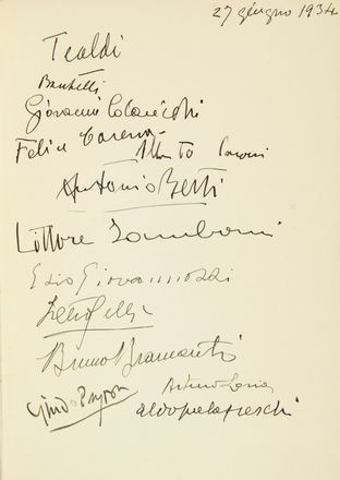  Nat�li Glauco : Risveglio ed altri versi.  Mario Bacchelli  (Bologna, 1893 - Memphis, 1951), Bruno Bramanti  (Firenze, 1897 - 1957), Francesco Chiappelli  (Pistoia, 1890 - Firenze, 1947), Lelio Gelli, Bruno Innocenti  (Firenze, 1906 - 1986), Felice Carena  (Cumiana, 1879 - Venezia, 1966)  - Asta Manoscritti, Incunaboli, Autografi e Libri a stampa - Libreria Antiquaria Gonnelli - Casa d'Aste - Gonnelli Casa d'Aste