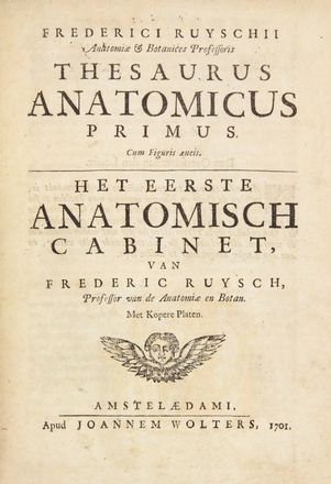  Ruysch Frederik : Thesaurus anatomicus primus. Cum figuris aeneis. (-sextus). Medicina, Anatomia, Medicina  Cornelius Huyberts  - Auction Manuscripts, Incunabula, Autographs and Printed Books - Libreria Antiquaria Gonnelli - Casa d'Aste - Gonnelli Casa d'Aste