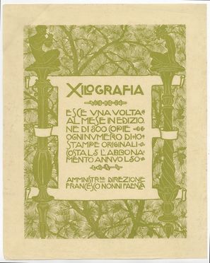  Francesco Nonni  (Faenza, 1885 - 1975) : Due xilografie.  - Asta Stampe e Disegni - Libreria Antiquaria Gonnelli - Casa d'Aste - Gonnelli Casa d'Aste