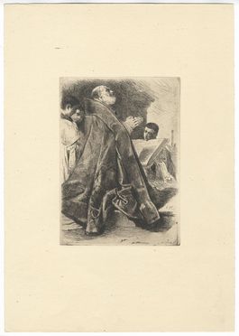  Alfonso Holländer  (Ratisbona, 1845 - Firenze, 1923) : Prelato in preghiera.  - Auction Prints and Drawings - Libreria Antiquaria Gonnelli - Casa d'Aste - Gonnelli Casa d'Aste