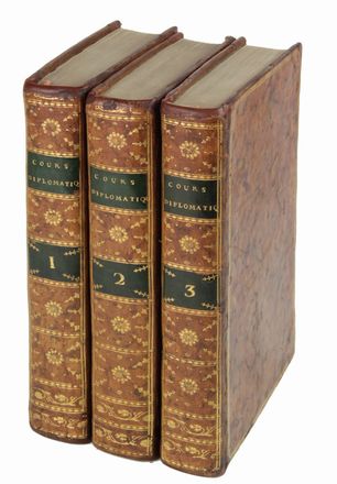  Martens von Georg Friedrich : Cours diplomatique ou Tableau des relations exterieures des Puissances de l'Europe tant entre elles qu'avec d'autres etats dans les diverses parties du globe par Geo. Fred. de Martens [...] Tome 1. (-3.!). Diritto, Storia, Diritto e Politica  - Auction Manuscripts, Incunabula, Autographs and Printed Books - Libreria Antiquaria Gonnelli - Casa d'Aste - Gonnelli Casa d'Aste