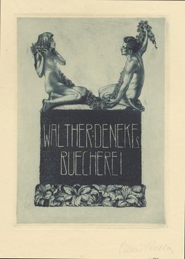  Alois Kolb  (Vienna, 1875 - Lipsia, 1942) : Quattro ex libris.  - Asta Stampe e Disegni - Libreria Antiquaria Gonnelli - Casa d'Aste - Gonnelli Casa d'Aste