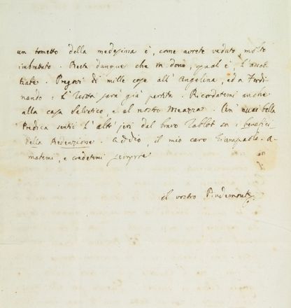  Pindemonte Ippolito : Lettera autografa firmata inviata all?abate Giampaolo Maggi. Letteratura  - Auction Manuscripts, Incunabula, Autographs and Printed Books - Libreria Antiquaria Gonnelli - Casa d'Aste - Gonnelli Casa d'Aste