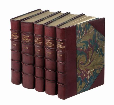  La Fontaine Jean (de) : Contes et nouvelles en vers ornés d'estampes d'Honoré Fragonard, Monnet...  Jean-Honoré Fragonard  (Grasse, 1732 - Parigi, 1806), Christophe Charles Eisen, Charles Nicolas Cochin  (1715 - 1790), Hubert Francois Gravelot  - Asta Manoscritti, Incunaboli, Autografi e Libri a stampa - Libreria Antiquaria Gonnelli - Casa d'Aste - Gonnelli Casa d'Aste