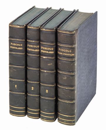  Foscolo Ugo : Opere edite e postume [...]. Epistolario raccolto e ordinato da F.S. Orlandini e da E. Mayer. Volume primo (-Volume terzo).  - Asta Manoscritti, Incunaboli, Autografi e Libri a stampa - Libreria Antiquaria Gonnelli - Casa d'Aste - Gonnelli Casa d'Aste