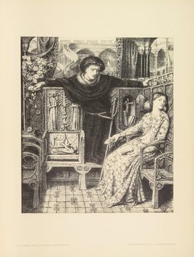  Dante Gabriele Rossetti  (Londra, 1828 - Birchington, 1882) : Coppia di fotolitografie.  - Auction Prints and Drawings - Libreria Antiquaria Gonnelli - Casa d'Aste - Gonnelli Casa d'Aste