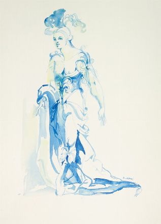  Anna Anni  (Marradi, 1926 - Firenze, 2011) : Quattro bozzetti per costumi teatrali.  - Asta Stampe e Disegni - Libreria Antiquaria Gonnelli - Casa d'Aste - Gonnelli Casa d'Aste
