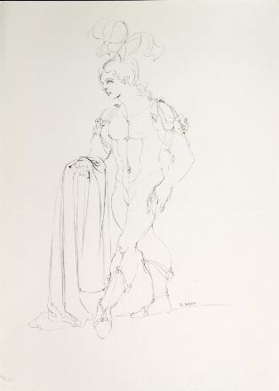  Anna Anni  (Marradi, 1926 - Firenze, 2011) : Tre bozzetti per costumi teatrali.  - Asta Stampe e Disegni - Libreria Antiquaria Gonnelli - Casa d'Aste - Gonnelli Casa d'Aste