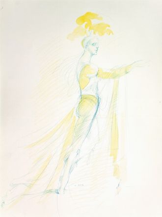  Anna Anni  (Marradi, 1926 - Firenze, 2011) : Tre bozzetti per costumi teatrali.  - Asta Stampe e Disegni - Libreria Antiquaria Gonnelli - Casa d'Aste - Gonnelli Casa d'Aste