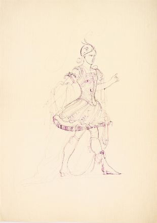  Anna Anni  (Marradi, 1926 - Firenze, 2011) : Tre bozzetti per costumi teatrali.  - Asta Stampe e Disegni - Libreria Antiquaria Gonnelli - Casa d'Aste - Gonnelli Casa d'Aste