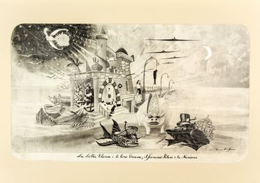  Gianni Di Mauro : Tre disegni surreali.  - Auction Prints and Drawings - Libreria Antiquaria Gonnelli - Casa d'Aste - Gonnelli Casa d'Aste