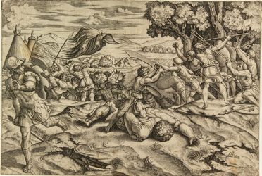  Marcantonio Raimondi  (Molinella,, 1480 - Bologna,, 1534) : Davide e Golia.  - Auction Prints and Drawings - Libreria Antiquaria Gonnelli - Casa d'Aste - Gonnelli Casa d'Aste
