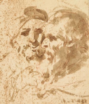  Giovan Gioseffo Dal Sole  (Bologna, 1654 - 1719) : Studi di due teste.  - Asta Stampe e Disegni - Libreria Antiquaria Gonnelli - Casa d'Aste - Gonnelli Casa d'Aste