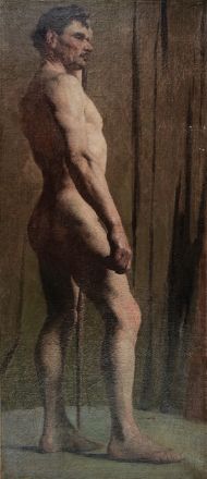 Due studi di nudi virili accademici.  - Auction Prints and Drawings - Libreria Antiquaria Gonnelli - Casa d'Aste - Gonnelli Casa d'Aste