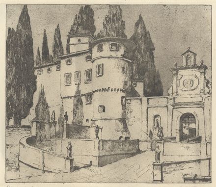  Umberto Prencipe  (Napoli, 1879 - Roma, 1962) : Il castello di Madonna.  Bruno Croatto  (Trieste, 1875 - Roma, 1948)  - Asta Stampe e Disegni - Libreria Antiquaria Gonnelli - Casa d'Aste - Gonnelli Casa d'Aste
