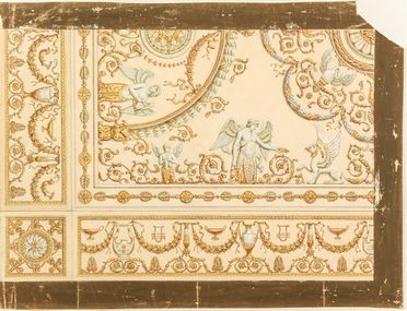  Paolo Benedetti  ( - Firenze, 1880) : Lotto di 7 disegni per decorazioni di soffitti.  - Auction Prints and Drawings - Libreria Antiquaria Gonnelli - Casa d'Aste - Gonnelli Casa d'Aste