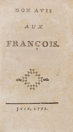  Ducray-Duminil Franois Guillaume : Mon avis aux François.  - Asta LIBRI, MANOSCRITTI, STAMPE E DISEGNI - Libreria Antiquaria Gonnelli - Casa d'Aste - Gonnelli Casa d'Aste