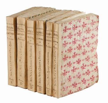  Moreni Domenico : Notizie istoriche dei contorni di Firenze dalla porta al Prato fino alla real villa di Castello... Parte prima (-sesta ed ultima). Storia locale, Storia, Diritto e Politica  - Auction BOOKS, MANUSCRIPTS, PRINTS AND DRAWINGS - Libreria Antiquaria Gonnelli - Casa d'Aste - Gonnelli Casa d'Aste