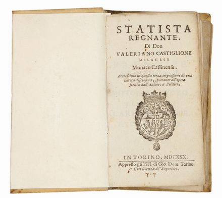  Castiglione Valeriano : Statista regnante.  - Asta LIBRI, MANOSCRITTI, STAMPE E DISEGNI - Libreria Antiquaria Gonnelli - Casa d'Aste - Gonnelli Casa d'Aste