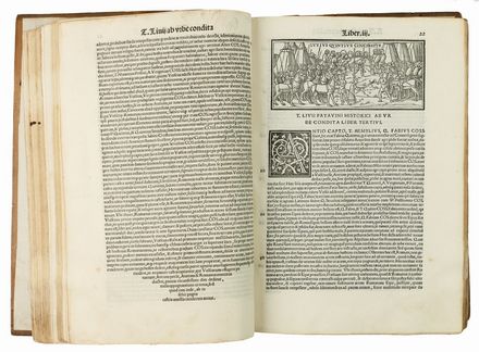  Livius Titus : Duobus libris auctus: cum L. Flori Epitome. Addito indice copioso et Leonardo Aretino de primo bello Punico.  Leonardo Bruni  (Arezzo, 1370 - Firenze, 1444), Lucius Annaeus Florus, Lucas Panaetius, Andrea Zoan  (attivo a Mantova attorno al 1475,  - e a Milano fin verso il 1520, )  - Asta LIBRI, MANOSCRITTI, STAMPE E DISEGNI - Libreria Antiquaria Gonnelli - Casa d'Aste - Gonnelli Casa d'Aste