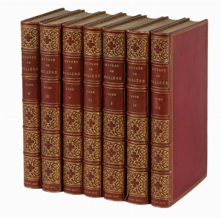  Molière (Poquelin Jean-Baptiste, detto) : Oeuvres. Tome Premier (-Septième).  François-Marie Arouet (de) Voltaire, Jean-Michel Moreau  (Parigi, 1741 - 1814)  - Asta LIBRI, MANOSCRITTI, STAMPE E DISEGNI - Libreria Antiquaria Gonnelli - Casa d'Aste - Gonnelli Casa d'Aste