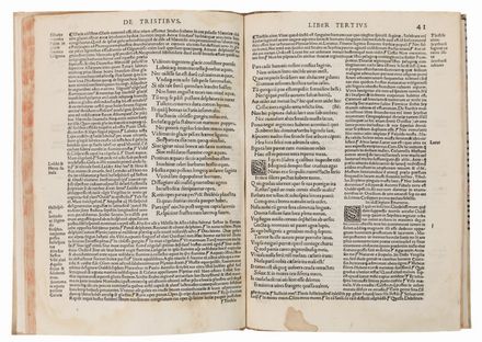 Ovidius Naso Publius : Libri de tristibus cum luculentissimis commentariis [...] Bartholomei Merulae ...  Bartolomeo Merula  - Asta LIBRI, MANOSCRITTI, STAMPE E DISEGNI - Libreria Antiquaria Gonnelli - Casa d'Aste - Gonnelli Casa d'Aste