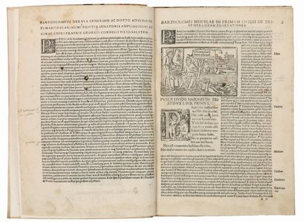  Ovidius Naso Publius : Libri de tristibus cum luculentissimis commentariis [...] Bartholomei Merulae ...  Bartolomeo Merula  - Asta LIBRI, MANOSCRITTI, STAMPE E DISEGNI - Libreria Antiquaria Gonnelli - Casa d'Aste - Gonnelli Casa d'Aste