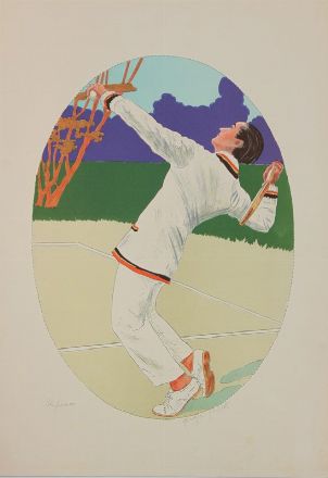  Georges Grellet  (1869 - 1959) : Les joueurs de tennis.  - Asta LIBRI, MANOSCRITTI, STAMPE E DISEGNI - Libreria Antiquaria Gonnelli - Casa d'Aste - Gonnelli Casa d'Aste