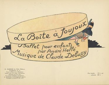  Debussy Claude, Hell Andr : La boîte à joujou. Ballet pour enfants. Spartito per pianoforte solo.  Max Klinger  (Lipsia, 1857 - Grossjena, 1920), Johannes Brahms  - Asta LIBRI, MANOSCRITTI, STAMPE E DISEGNI - Libreria Antiquaria Gonnelli - Casa d'Aste - Gonnelli Casa d'Aste