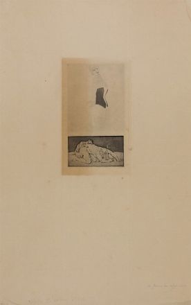  Félicien Rops  (Namur, 1833 - Essonnes, 1898) : Due rare incisioni erotiche.  - Asta LIBRI, MANOSCRITTI, STAMPE E DISEGNI - Libreria Antiquaria Gonnelli - Casa d'Aste - Gonnelli Casa d'Aste