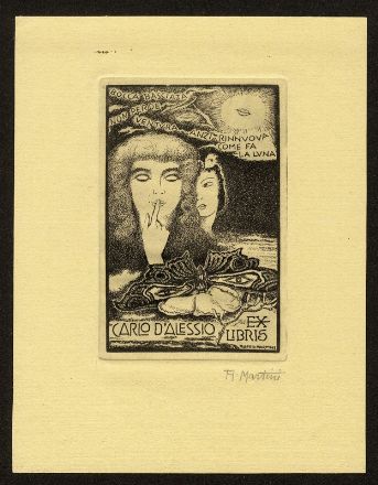  Alberto Martini  (Oderzo, 1876 - Milano, 1954) : Collana artisti d'eccezione. V cartella. 15 ex libris di Alberto Martini.  - Auction BOOKS, MANUSCRIPTS, PRINTS AND DRAWINGS - Libreria Antiquaria Gonnelli - Casa d'Aste - Gonnelli Casa d'Aste