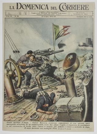  Walter Molino  (Reggio nell'Emilia, 1915 - Milano, 1997) : Eroici marinai d'Italia.  - Asta Asta a tempo: Stampe & disegni - Libreria Antiquaria Gonnelli - Casa d'Aste - Gonnelli Casa d'Aste