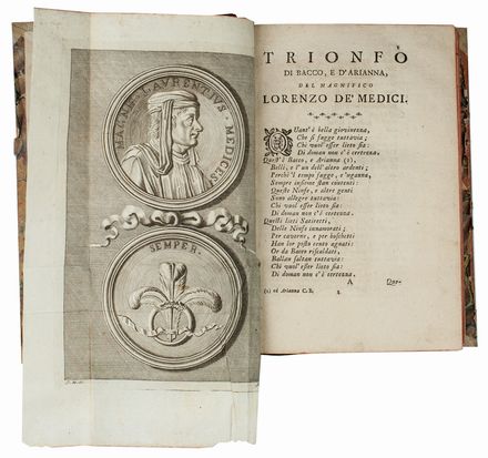  Grazzini (detto il Lasca) Anton Francesco : Tutti i trionfi, carri, mascherate o canti carnescialeschi andati per Firenze dal tempo del Magnifico Lorenzo de' Medici fino all'anno 1559... Letteratura, Medicea, Musica, Teatro, Storia, Diritto e Politica, Musica, Teatro, Spettacolo, Musica, Teatro, Spettacolo  Neri del Boccia [pseud. di Bracci Rinaldo Maria]  - Auction Manuscripts, Books, Autographs, Prints & Drawings - Libreria Antiquaria Gonnelli - Casa d'Aste - Gonnelli Casa d'Aste