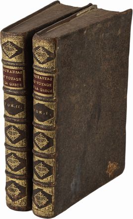  Pausanias : Pausanias, ou voyage historique de la Grece, traduit en françois avec des remarques. Par M. l'Abbé Gedoyn... Tome premier (-second).  Nicolas (abate) Gedoyn, Grard-Jean-Baptiste [2] Scotin  (1698), Antoine Humblot  (16 - 1758), Jacques Rigaud  (1681 - 1754)  - Asta Manoscritti, Libri, Autografi, Stampe & Disegni - Libreria Antiquaria Gonnelli - Casa d'Aste - Gonnelli Casa d'Aste