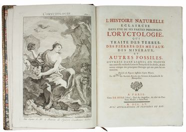  Dzallier D'Argenville Antoine Joseph : L'Histoire naturelle éclaircie dans une de ses parties principales, l'oryctologie, qui traite des terres, des pierres, des métaux, des minéraux, et autres fossiles...  Hyacinthe Collin de Vermont  (Versailles, 1693 - 1761), Quentin Pierre Chedel  (1705 - 1762)  - Asta Manoscritti, Libri, Autografi, Stampe & Disegni - Libreria Antiquaria Gonnelli - Casa d'Aste - Gonnelli Casa d'Aste