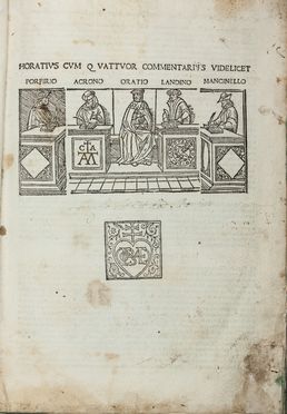  Horatius Flaccus Quintus : Cum quattuor commentarius videlicet Porfirio Acrono Oratio Landino Mancinello. Classici, Letteratura classica, Figurato, Letteratura, Letteratura, Collezionismo e Bibiografia  Porphyrius, Cristoforo Landino, Antonio Mancinelli, Helenius Acron  - Auction Manuscripts, Books, Autographs, Prints & Drawings - Libreria Antiquaria Gonnelli - Casa d'Aste - Gonnelli Casa d'Aste