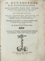 Il Decamerone [...] nuovamente alla sua intera perfettione, non meno nella scrittura, che nelle parole ridotto, per Girolamo Ruscelli...