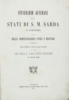 Itinerario generale degli stati di S.M. Sarda in terraferma ad uso delle amministrazioni civili e militari...