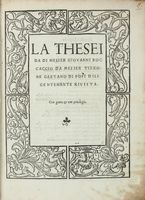 La Theseida [...] da Messer Tizzone Gaetano di Pofi diligentemente rivista.